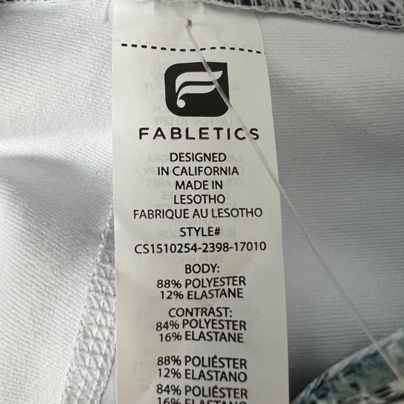 Fabletics Womens Salar Capri Leggings Cropped Fossil Green Print size XXS 0 2 - Picture 8 of 11